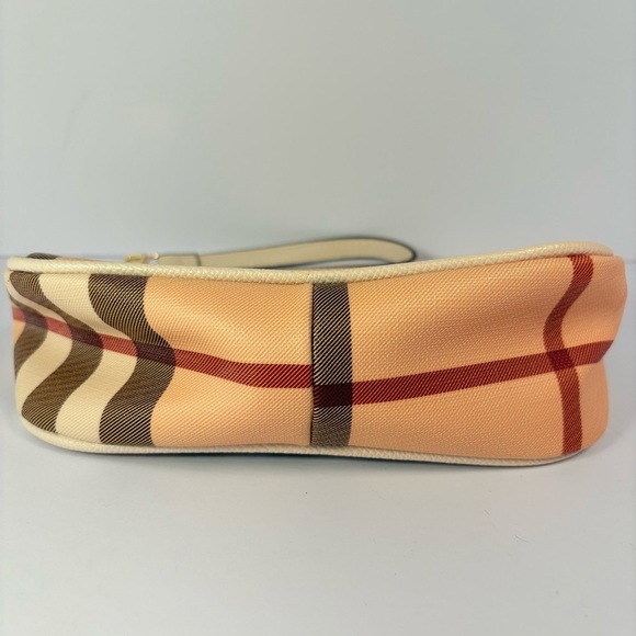Plaid Checkered Academia Preppy Beige Clutch Strap Crossbody Purse - Picture 3 of 9
